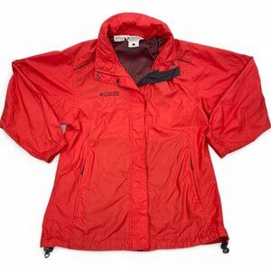 Columbia Lightweight Windbreaker Hidden Hood Full Zip Jacket Women's Large L